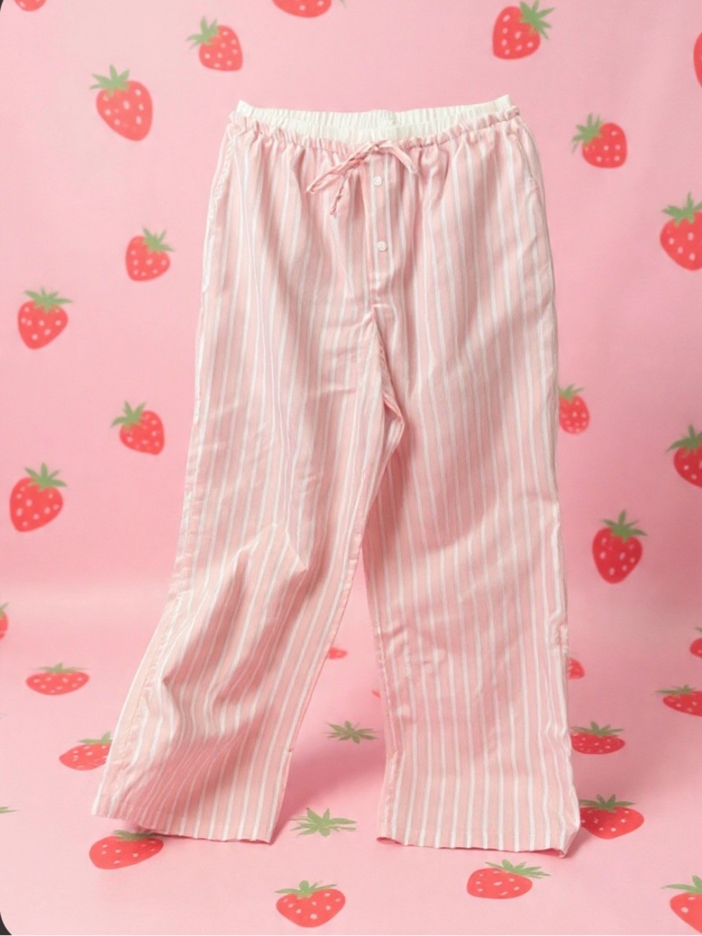 🍓Pink and White Striped Lounge Pants🍓